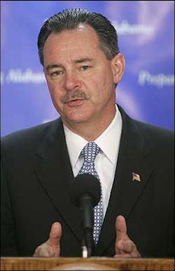 Acting FEMA Director David Paulison speaks at an April 21 media briefing in Alabama. Acting FEMA Director David Paulison speaks at an April 21 media briefing in Alabama.