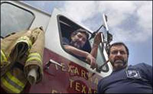 George Allen Anthony, left, and longtime friend Freddie Weathers grew up together and joined the fire department after the Vietnam War.