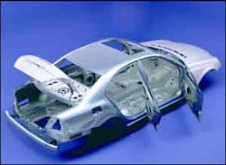 This Body-In-White image shows the skeleton of the vehicle. This Body-In-White image shows the skeleton of the vehicle.