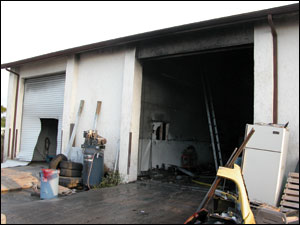 The explosion involved a nitrous oxide tank in the trunk of the car inside the building.