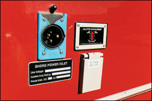 External connections are installed on Hazmat 1 for telephone lines and a TV feed.