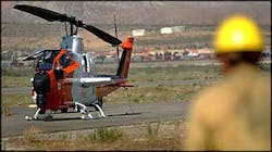 The choppers have been used by firefighters battling fires to get an eagle's-eye view of the flames when thick smoke obscured the paths of the wildfires. The choppers have been used by firefighters battling fires to get an eagle's-eye view of the flames when thick smoke obscured the paths of the wildfires.