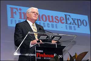 National Fire Academy Superintendent Dr. Denis Onieal welcomed attendees to Baltimore.