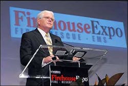 National Fire Academy Superintendent Dr. Denis Onieal welcomed attendees to Baltimore. National Fire Academy Superintendent Dr. Denis Onieal welcomed attendees to Baltimore.