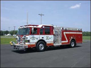 The Valley Lee Fire Department in St. Mary&acirc;&euro;&trade;s County, MD, operates this Pierce Dash rescue engine. The unit incorporates scene lighting above the windshield, over the fire pump, and on the sides and rear body panels. No matter where the rig positions, it will be able to properly illuminate the scene to improve operational safety.