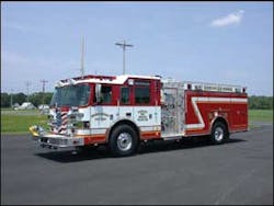 The Valley Lee Fire Department in St. Mary’s County, MD, operates this Pierce Dash rescue engine. The unit incorporates scene lighting above the windshield, over the fire pump, and on the sides and rear body panels. No matter where the rig positions, it will be able to properly illuminate the scene to improve operational safety. The Valley Lee Fire Department in St. Mary’s County, MD, operates this Pierce Dash rescue engine. The unit incorporates scene lighting above the windshield, over the fire pump, and on the sides and rear body panels. No matter where the rig positions, it will be able to properly illuminate the scene to improve operational safety.