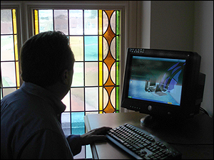 Computer work stations have been placed in the choir loft of the National Fallen Firefighters Memorial Chapel.