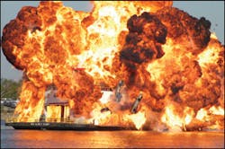 A major motion picture was being shot involving a ferry in the Mississippi River located behind the convention center near the Crescent City Bridge. A major motion picture was being shot involving a ferry in the Mississippi River located behind the convention center near the Crescent City Bridge.