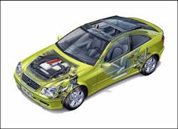 If you look closely, you can see that the stored gas inflator for the roof airbags is mounted on the rear C-pillar and note how extremely low the inflator is. If you look closely, you can see that the stored gas inflator for the roof airbags is mounted on the rear C-pillar and note how extremely low the inflator is.