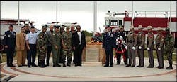 Military and civilians attended the ceremony at Goodfellow Air Force Base.