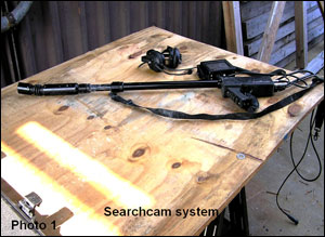 Photo 1: The Searchcam 2000 with audio by Search Systems is used in this article.