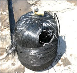 Photo 5: Complete burn off occured in 16 minutes with no BLEVE and the tank stood upright the entire time. Photo 5: Complete burn off occured in 16 minutes with no BLEVE and the tank stood upright the entire time.