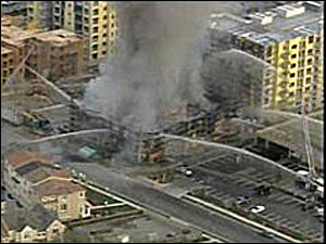 The Santa Clara fire department said this was a five-alarm fire.