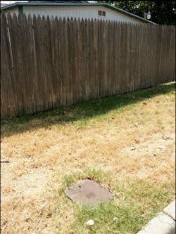 The shut off is not always located within the fence line for a residence. The shut off is not always located within the fence line for a residence.