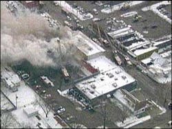 The fire was reported at 10 a.m. in a building that houses Kennedy's Bar The fire was reported at 10 a.m. in a building that houses Kennedy's Bar