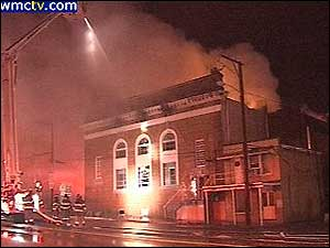 A five alarm fire destroyed several century-old buildings.