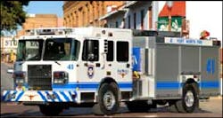 This is the 50th Rosenbauer fire truck delivered to the Ft. Worth Fire Department. Photography taken in the downtown Stock Yard District. This is the 50th Rosenbauer fire truck delivered to the Ft. Worth Fire Department. Photography taken in the downtown Stock Yard District.
