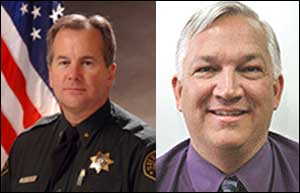Jefferson County Division Chief Dave Walcher, left, and former Littleton Fire Chief Bill Pessemier, right, were intricately involved at the deadly high school shooting.
