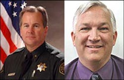 Jefferson County Division Chief Dave Walcher, left, and former Littleton Fire Chief Bill Pessemier, right, were intricately involved at the deadly high school shooting.