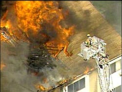 About 90 firefighters worked to put out the massive 3-alarm fire in Glen Burnie, Md. About 90 firefighters worked to put out the massive 3-alarm fire in Glen Burnie, Md.
