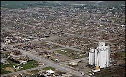 Widespread destruction is shown in Greensburg, Kan., May 5.