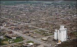 Widespread destruction is shown in Greensburg, Kan., May 5. Widespread destruction is shown in Greensburg, Kan., May 5.