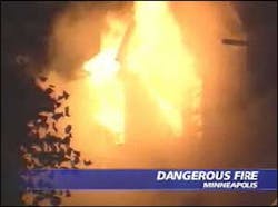 The Battalion Chief said the flames inside were too intense and firefighters were ordered out. The Battalion Chief said the flames inside were too intense and firefighters were ordered out.