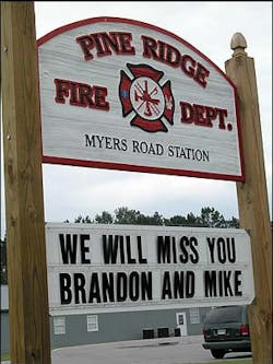 The Pine Ridge Fire Department lost two volunteer captains in the Charleston blaze.
