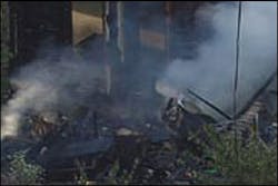 Porch that fell on firefighters Porch that fell on firefighters