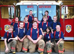 The members of the Inver Grove Heights Fire Department Explorer Post 627.