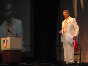 Tom Bay, a motivational speaker who also is a member of IAFC, served as the keynote speaker for the opening ceremonies.