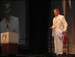 Tom Bay, a motivational speaker who also is a member of IAFC, served as the keynote speaker for the opening ceremonies. Tom Bay, a motivational speaker who also is a member of IAFC, served as the keynote speaker for the opening ceremonies.