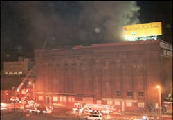 F-99-47: Six firefighters died using offensive strategy and tactics at this six story enclosed structure involving a vacant cold storage warehouse. The sudden onset of Prolonged Zero Visibility Conditions blinded the firefighters causing them to become disoriented.