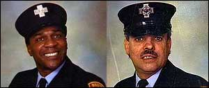 Firefighter Warren Payne, left, and Firefighter Paul Cahill died in a Boston restaurant fire in August.