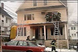 Captain Jim Robesonwas in the bucket of a ladder truck when it came in contact with power lines. Captain Jim Robesonwas in the bucket of a ladder truck when it came in contact with power lines.