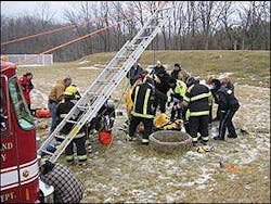 The rescue was successfully completed within 20 minutes with the young girl requiring treatment for a broken left arm and hypothermia. The rescue was successfully completed within 20 minutes with the young girl requiring treatment for a broken left arm and hypothermia.