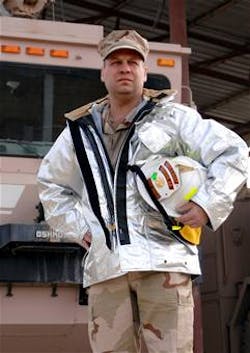 Master Sgt. Tyree Bacon, 506th Expeditionary Civil Engineer Squadron firefighter, was involved in the rescue efforts during 9/11. He volunteered for a deployment to Iraq to help prevent another terrorist attack on his home turf. Master Sgt. Tyree Bacon, 506th Expeditionary Civil Engineer Squadron firefighter, was involved in the rescue efforts during 9/11. He volunteered for a deployment to Iraq to help prevent another terrorist attack on his home turf.