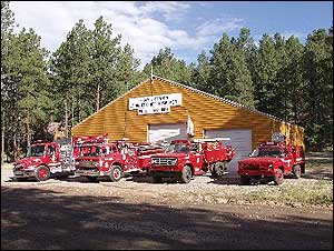 The Brazos Canyon fire station is shown before an explosion destroyed it on Feb. 19.