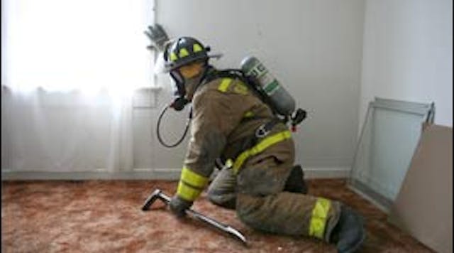 Doors and windows are survival landmarks that are important to every firefighter operating inside structures. It is important that firefighters sweep high enough on the wall to locate the door handle or window sill and make a mental note of its location.