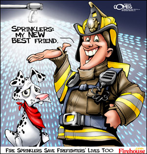 Fire Sprinklers Save Firefighters' Lives Too