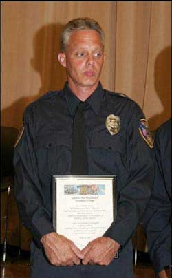Firefighter Victor Isler after joining the Salisbury Fire Department in June 2007.