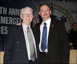USFA Deputy Administrator Charlie Dickinson, left, with FEMA head R. David Paulison. USFA Deputy Administrator Charlie Dickinson, left, with FEMA head R. David Paulison.