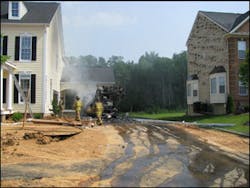Loudoun County Chief Fire Marshal Keith Brower says the fire was a good example of how the material used in building homes can inhibit or encourage fire spread. Loudoun County Chief Fire Marshal Keith Brower says the fire was a good example of how the material used in building homes can inhibit or encourage fire spread.