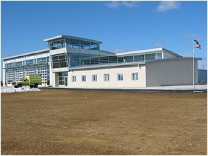 The new Lehigh Valley International Airport Fire Department airfield firehouse was completed October 2003.Photos by Lt. Dave Bachemin