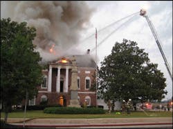 Pictures from Lancaster Fire Department showed flames shooting nearly 50 feet in the air. Pictures from Lancaster Fire Department showed flames shooting nearly 50 feet in the air.