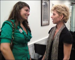 Ashley Perdue, left, talks with Kaaren Mann during the events Tuesday. Ashley Perdue, left, talks with Kaaren Mann during the events Tuesday.