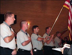 Members of Stoystown Volunteer Fire Department presented the colors during the annual memorial service honoring the crew and passengers of Flight 93. Members of Stoystown Volunteer Fire Department presented the colors during the annual memorial service honoring the crew and passengers of Flight 93.