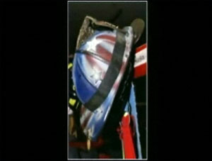 The Newton firefighter is being told that he has to remove the American flag design that is painted on his fire helmet, because the chief says it goes against uniform standards.