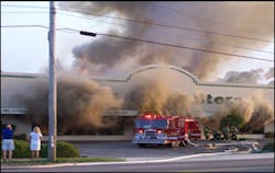 In 2007 and with light smoke showing, Charleston Firefighters implemented a fast and aggressive interior attack into this large enclosed structure involving a furniture store. However, interior conditions gradually deteriorated resulting in prolonged zero visibility. Nine firefighters who were separated from a handline, became disoriented, ran out of air and died. In 2007 and with light smoke showing, Charleston Firefighters implemented a fast and aggressive interior attack into this large enclosed structure involving a furniture store. However, interior conditions gradually deteriorated resulting in prolonged zero visibility. Nine firefighters who were separated from a handline, became disoriented, ran out of air and died.