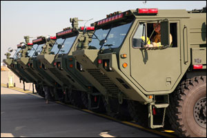 A total of six Pierce Tactical Fire Fighting Truck (TFFT) and HEMTT-based Water Tender (HEWATT) vehicles will be operated by the California National Guard at the direction of Governor Schwarzenegger.